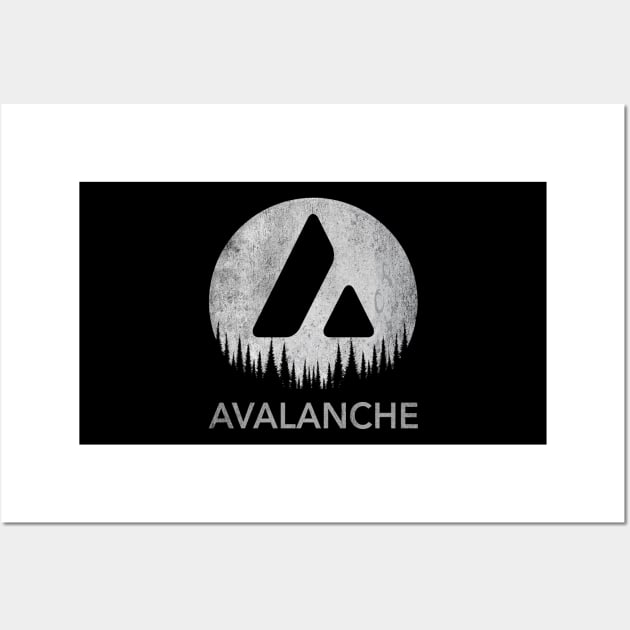 Vintage Avalanche AVAX Coin To The Moon Crypto Token Cryptocurrency Wallet Birthday Gift For Men Women Kids Wall Art by Thingking About